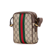 グッチ オフィディア GGスプリーム ショルダーバッグ 598127 ベージュ ブラウン PVC レザー レディース GUCCI 【中古】